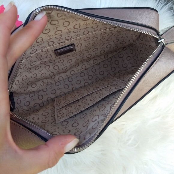 RARE Guess Rose Gold Floral Mini Campos Crossbody Bag - Picture 12 of 16